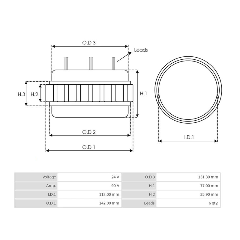 Stator de pièces de rechange automatique pour Bosch F00M130116