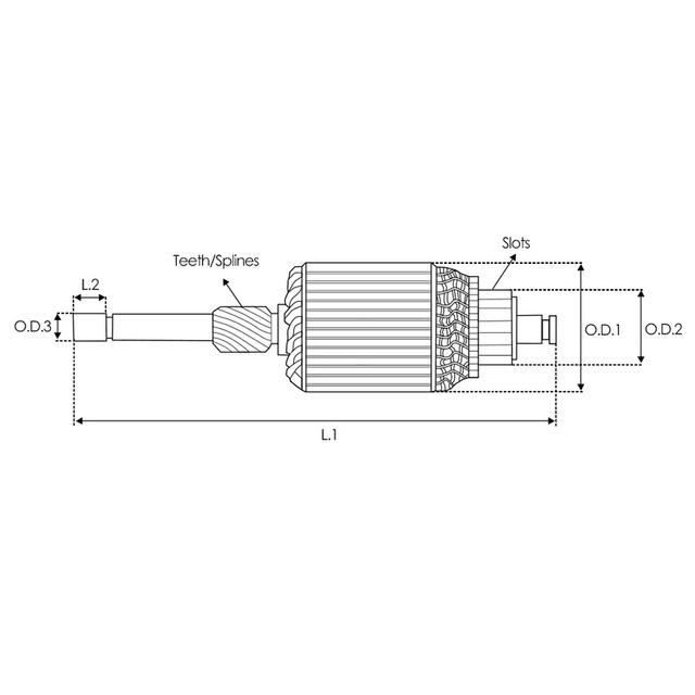 Armature de démarreur IM3175 pour HITACHI 12V 8T 211471300 23310EN200