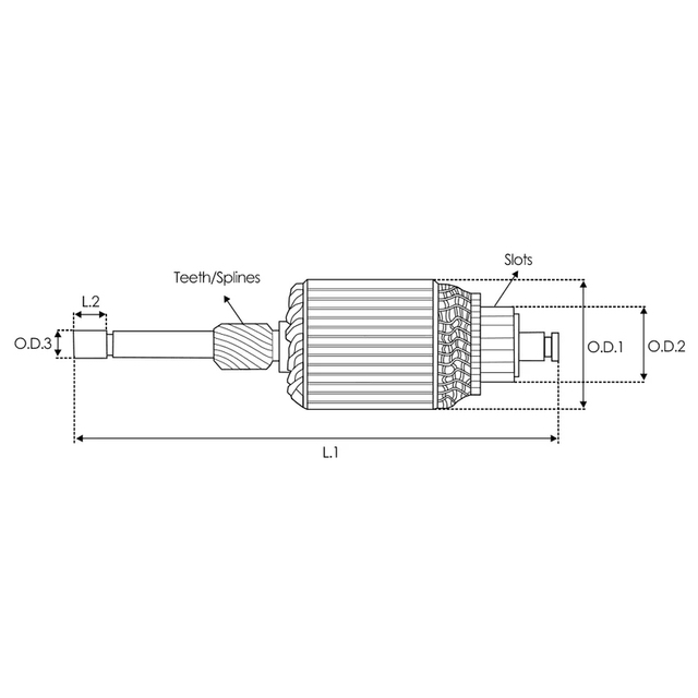 Armature de démarreur 618114 pour HITACHI ISKRA NISSAN 8T IM3044 211411111