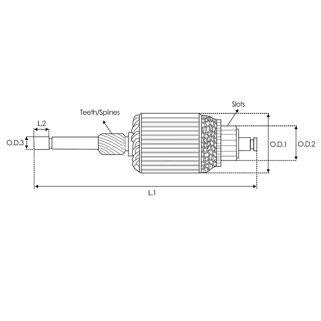 Armature de démarreur 619421 pour HYUNDAI KIA MITSUBISHI 16T IM542