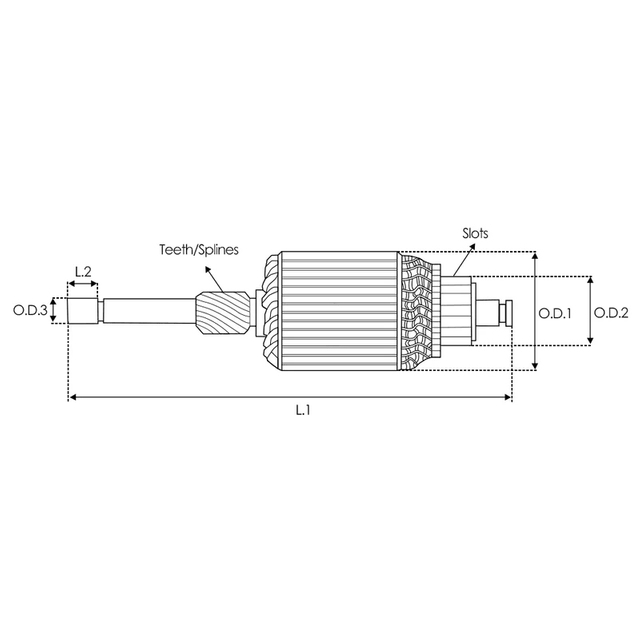 Armature de démarreur 594526 pour FORD VALEO 12V 13T IM540 619416